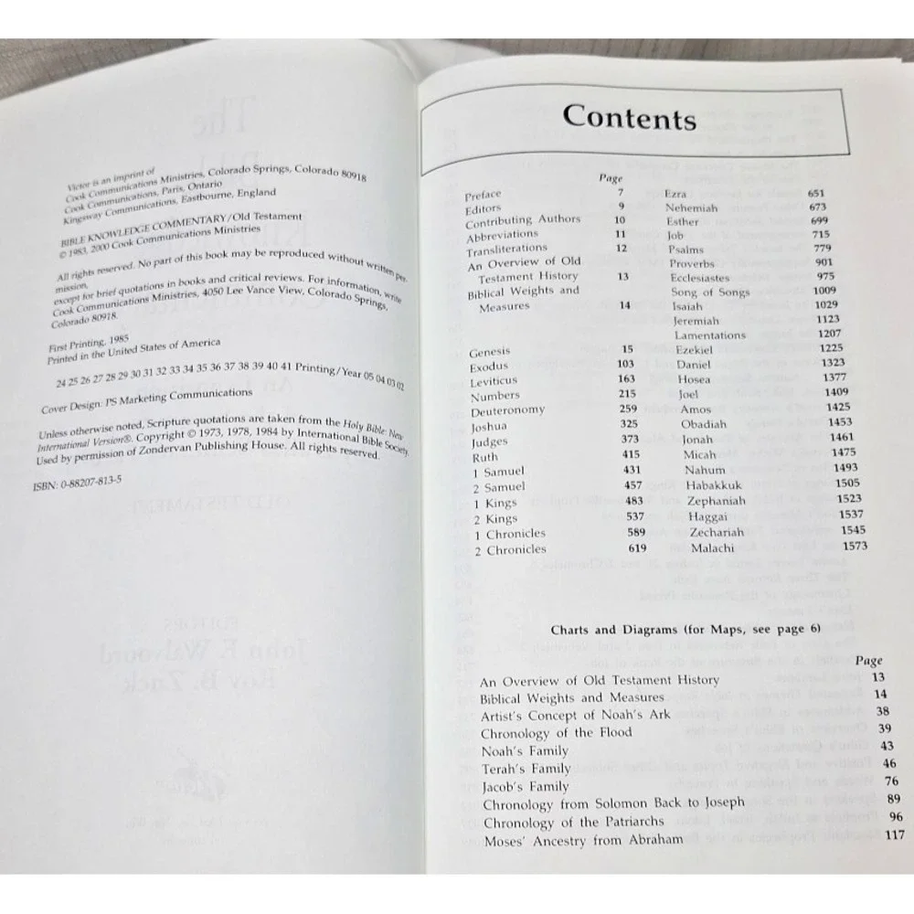 The‎ Bible Knowledge Commentary 2 Volume Set Walvoord Zuck Hardcover Cook 2000
